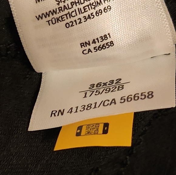 SOLD!! Polo Ralph Lauren Jeans Mens 36x32 Black Denim Sullivan Slim Stretch NWT! - Picture 12 of 12
